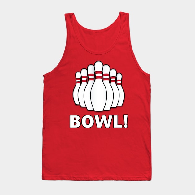 Bowl Pins: Bowl! Tank Top by PenguinCornerStore